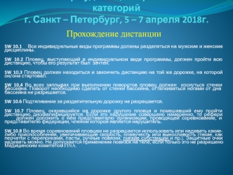 Семинар судей 1-ой Всероссийской категории. Санкт-Петербург, 5 – 7 апреля 2018 года. Прохождение дистанции