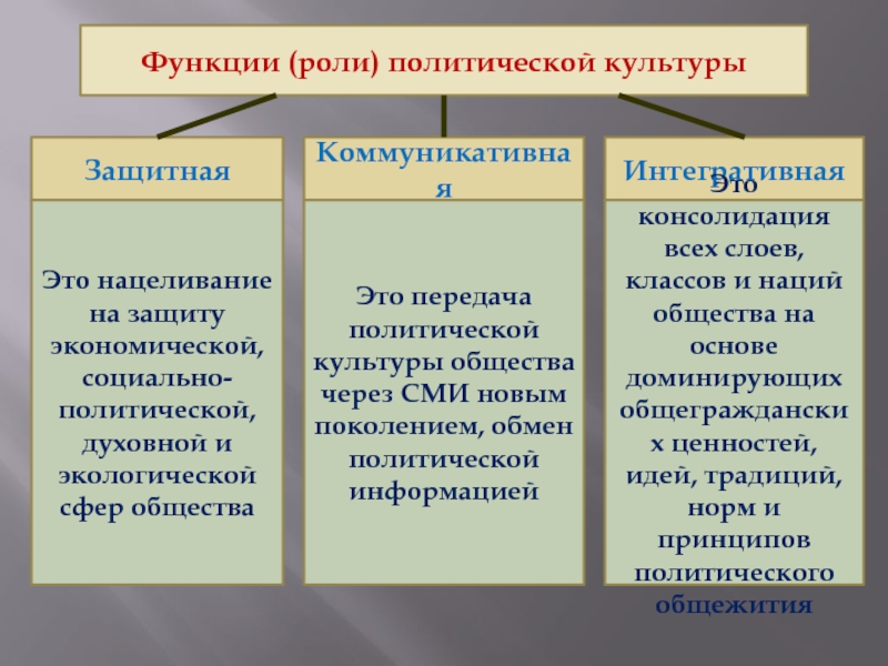 Политическая культура связана с устоявшимися в обществе типичными образцами политического поведения