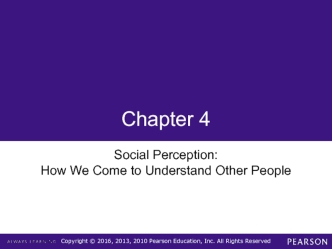 Social Perception: How We Come to Understand Other People