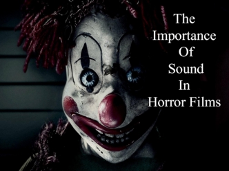 The Importance
 Of
 Sound 
In 
Horror Films