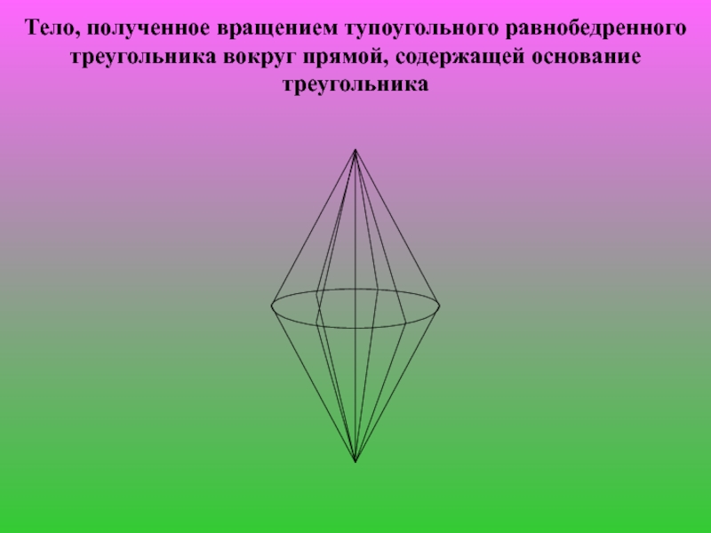 Какое тело образуется если равносторонний треугольник вращать. Вращение равнобедренного треугольника вокруг основания. Прямоугольный треугольник вращается вокруг гипотенузы. Тела вращения. Треугольник вращается вокруг основания.