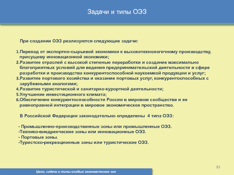 Задача особой. ОЭЗ задачи. Особые экономические зоны задачи. Цели создания и типы особых экономических зон. Цели и задачи ОЭЗ.