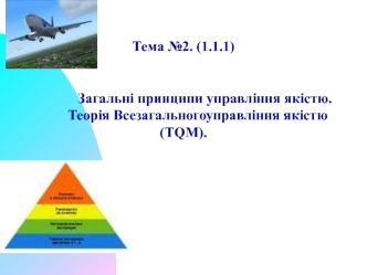 Загальні принципи управління якістю. Теорія Всезагальногоуправління якістю (TQM)