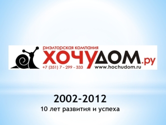 2002-201210 лет развития и успеха