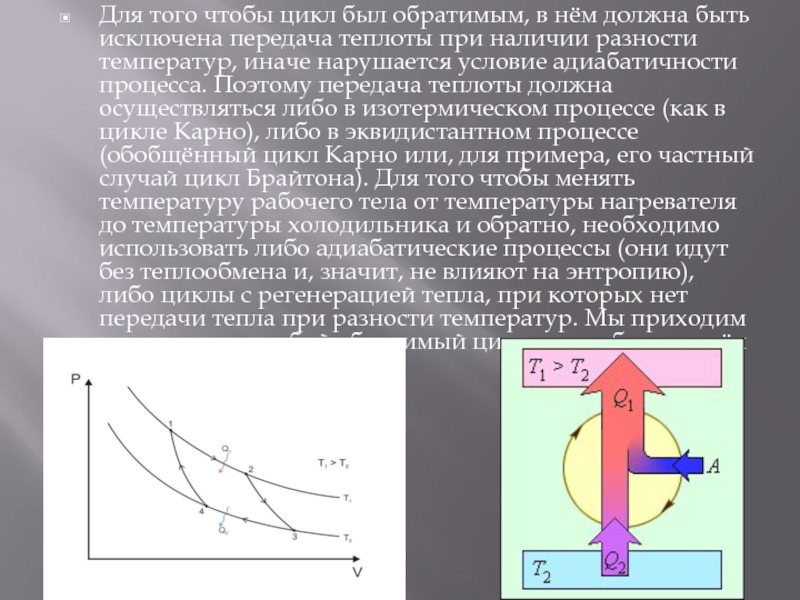 Цикл карно холодильник