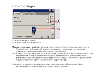 Палитра Pages