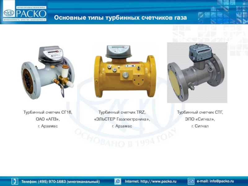 Турбинный счетчик газа фото