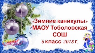 Зимние каникулы 6 класс 2018