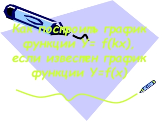 Как построить график функции Y= f(kx), если известен график функции Y=f(x)