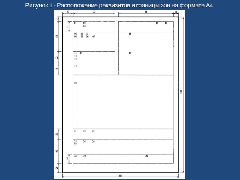 Схема расположения реквизитов документов