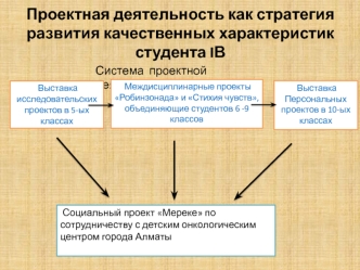 Проектная деятельность как стратегия развития качественных характеристик студента IВ