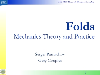 Folds mechanics theory and practice