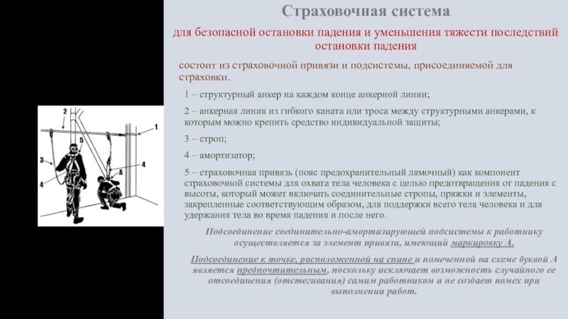 В каких случаях обязательно используются страховочные системы