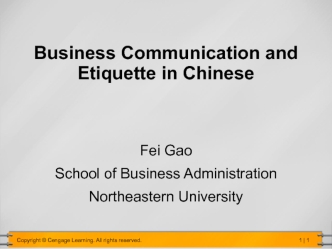 Business communication and etiquette in chinese