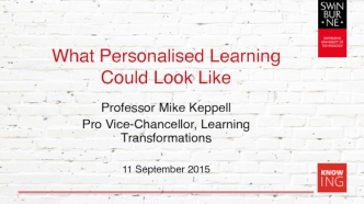 What Personalised Learning Could Look Like