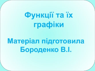 Функції та їх графіки