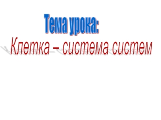 Тема урока: