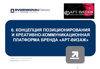 6. КОНЦЕПЦИЯ ПОЗИЦИОНИРОВАНИЯ И КРЕАТИВНО-КОММУНИКАЦИОННАЯ ПЛАТФОРМА БРЕНДА АРТ-ВИЗАЖ