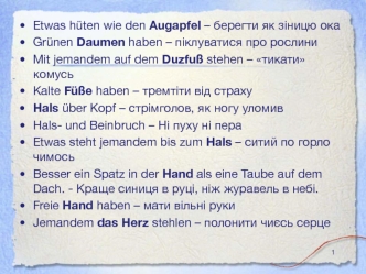 Phraseologie in Deutsch
