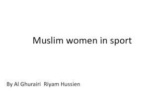Muslim women in sport