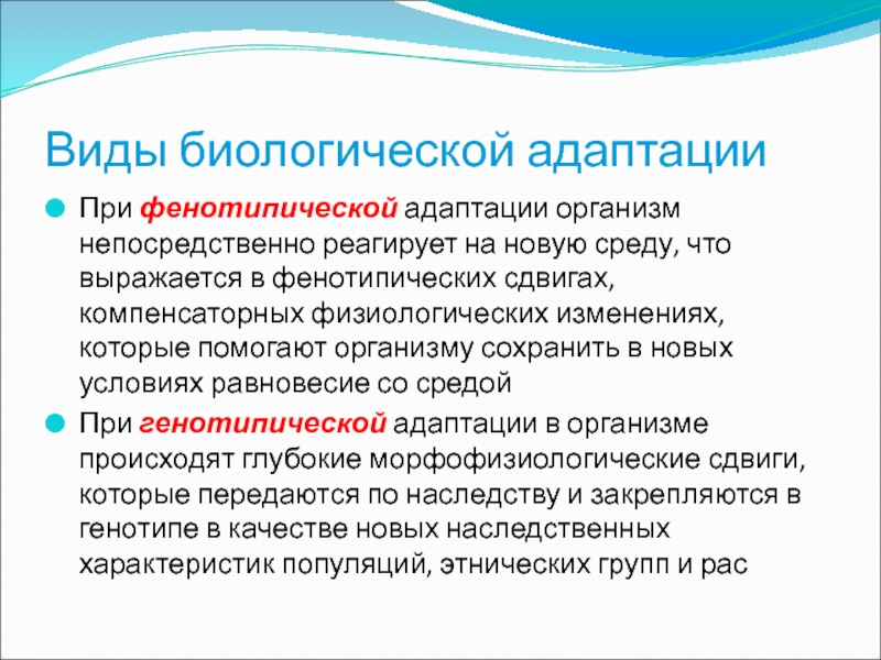 Адаптация человека презентация бжд