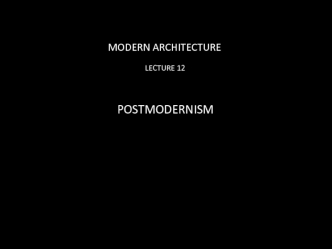 Postmodernism