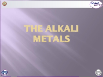 The alkali metals