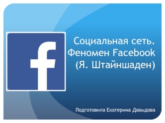 Социальная сеть. Феномен Facebook (Я. Штайншаден)