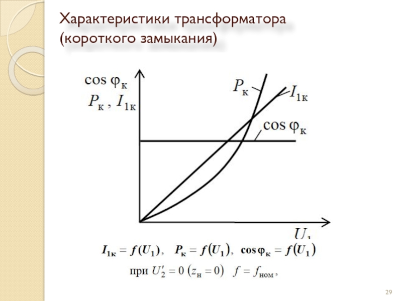 Параметры трансформатора. Рабочие характеристики трансформатора. Нагрузочная характеристика трансформатора. Внешняя характеристика трансформатора. Основные параметры трансформатора.