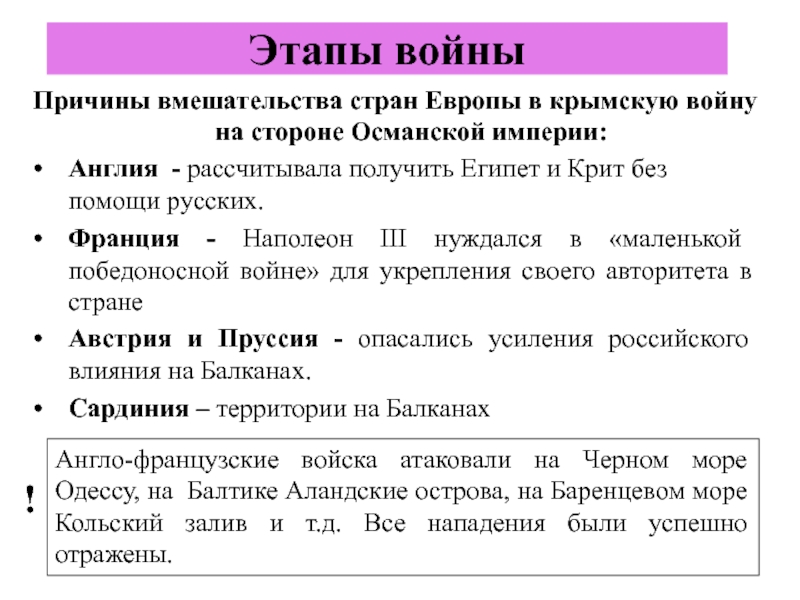 Причины европе. Причины Османской империи в Крымской войне. Причины вмешательства европейских государств в крымскую войну. Выделите основные этапы войн между Османской империей и Габсбургами. Причины войны с Османской империей.