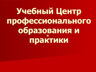 Учебный Центр профессионального образования и практики