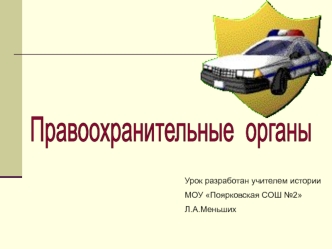 Правоохранительные  органы