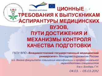 Аттестационные требования к выпускникам аспирантуры медицинских вузов, пути достижения и механизмы контроля качества подготовки