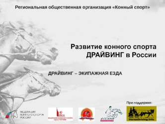 Развитие конного спорта ДРАЙВИНГ в России