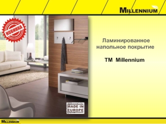 Ламинированное
 напольное покрытие 
  
ТМ  Millennium