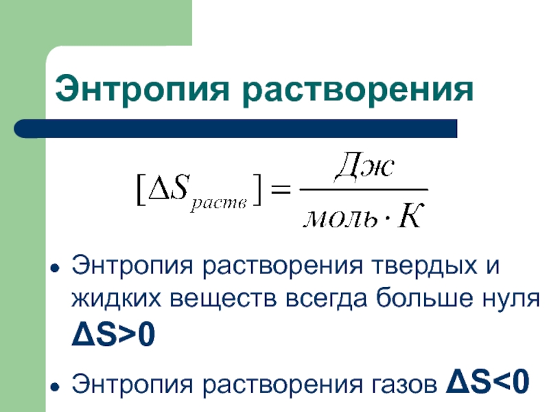 Изменение энтропии реакции