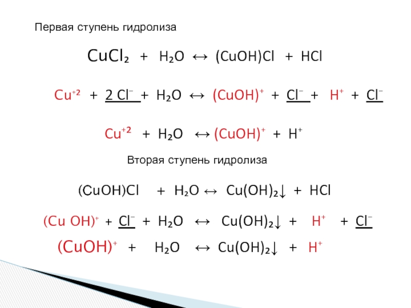 Lioh cucl2 уравнение