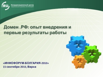 Домен .РФ: опыт внедрения и первые результаты работы