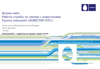 Бизнес-кейсРабота службы по связям с инвесторами Группы компаний КОМСТАР-ОТС