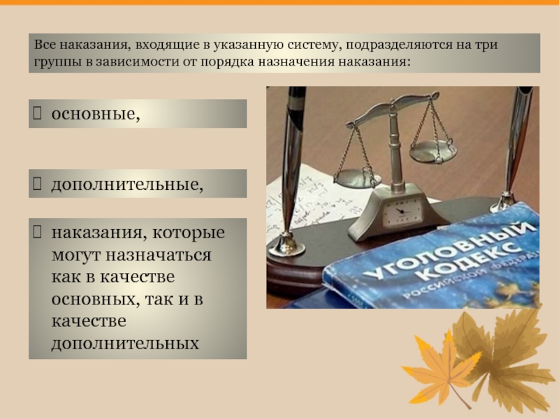 Административное наказание понятие и виды презентация