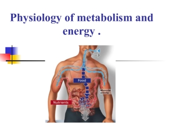 Physiology of metabolism and energy