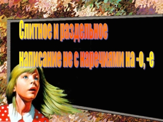 Слитное и раздельное 
написание не с наречиями на -о, -е