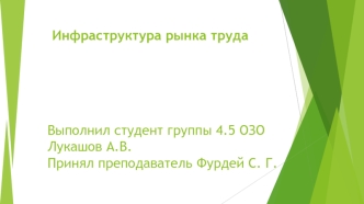 Инфраструктура рынка труда