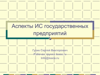 Аспекты ИС государственных предприятий