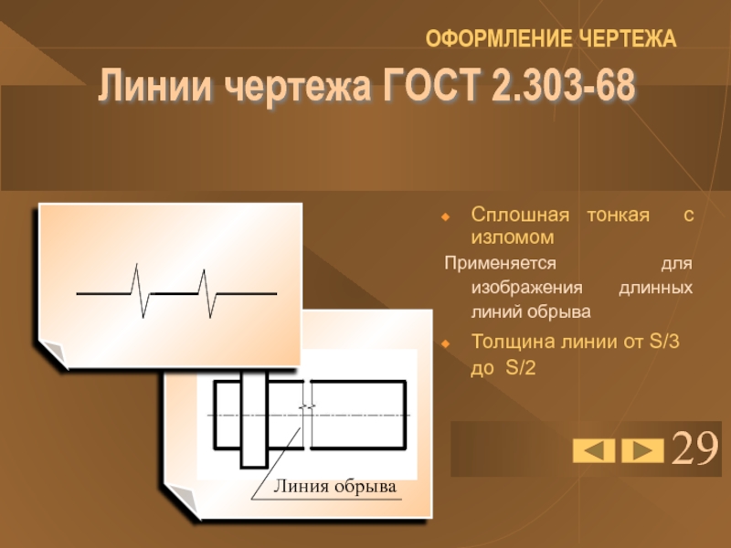 Толщина сплошной линии