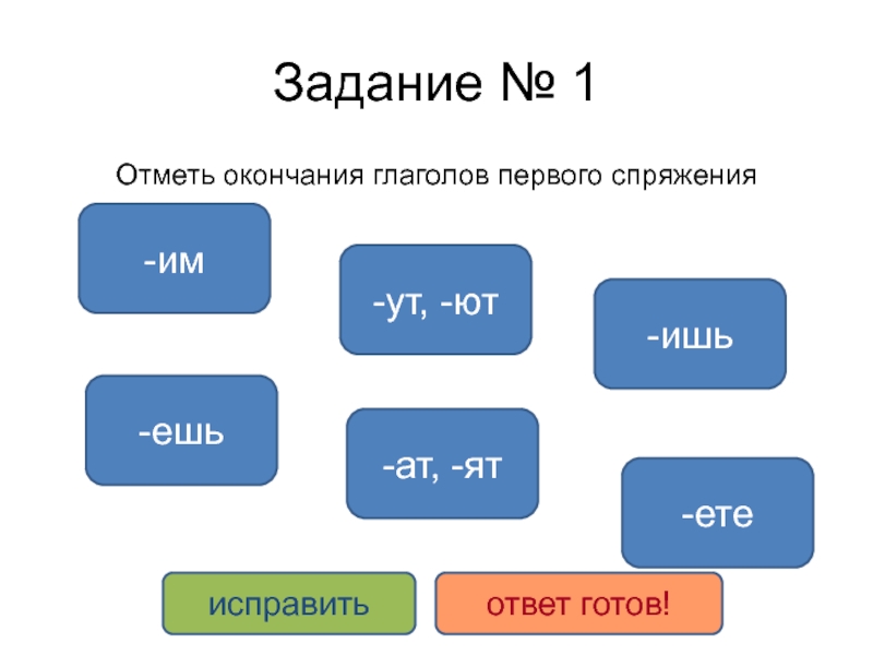 Спряжение глаголов тренажер презентация