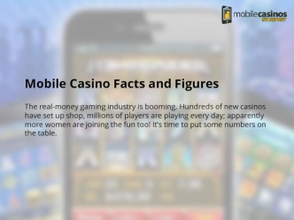 Mobile casino. Facts and figures