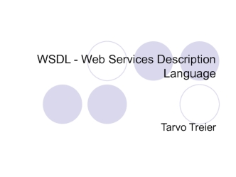 WSDL - Web Services Description Language