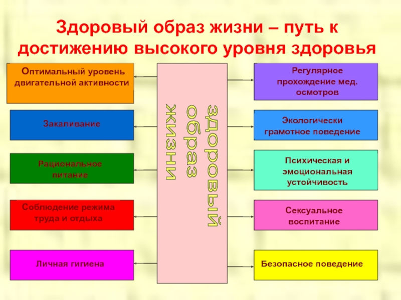 Составляющие зож презентация