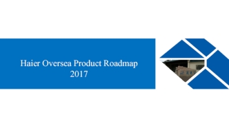 Haier Oversea Product Roadmap